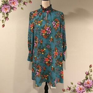 Clearance!!! Floral long sleeve loose fit dress
